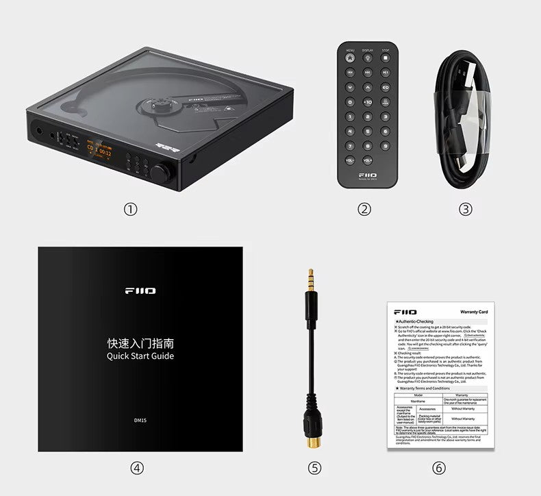 FiiO DM15 akm included accessories