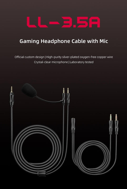 Fiio ll-3.5A gaming headphone cable with extension for computers