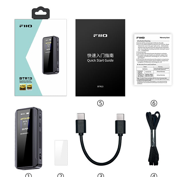 FIio btr13 included accessories
