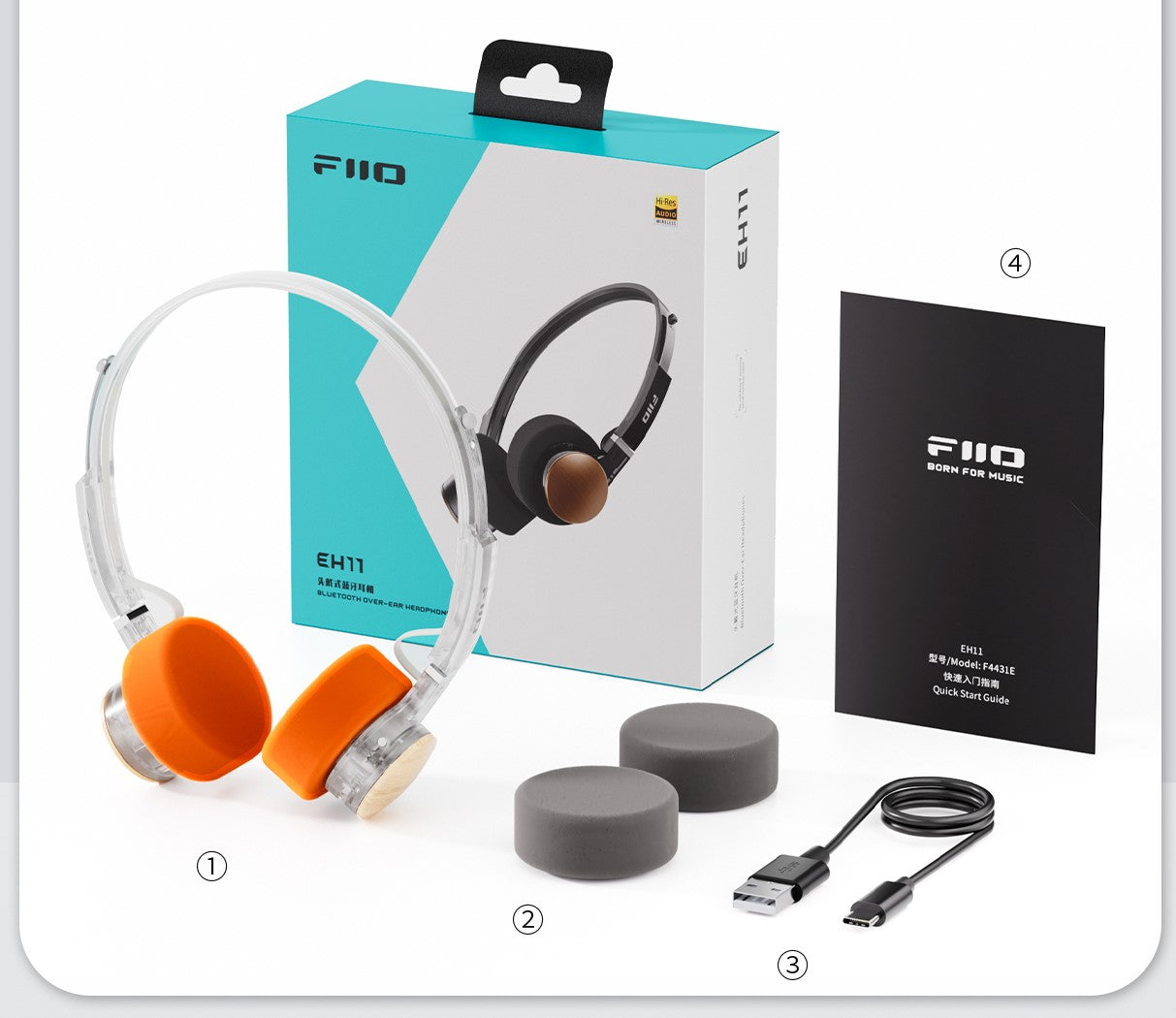 FiiO EH11 Lightweight On-Ear Bluetooth Headphones