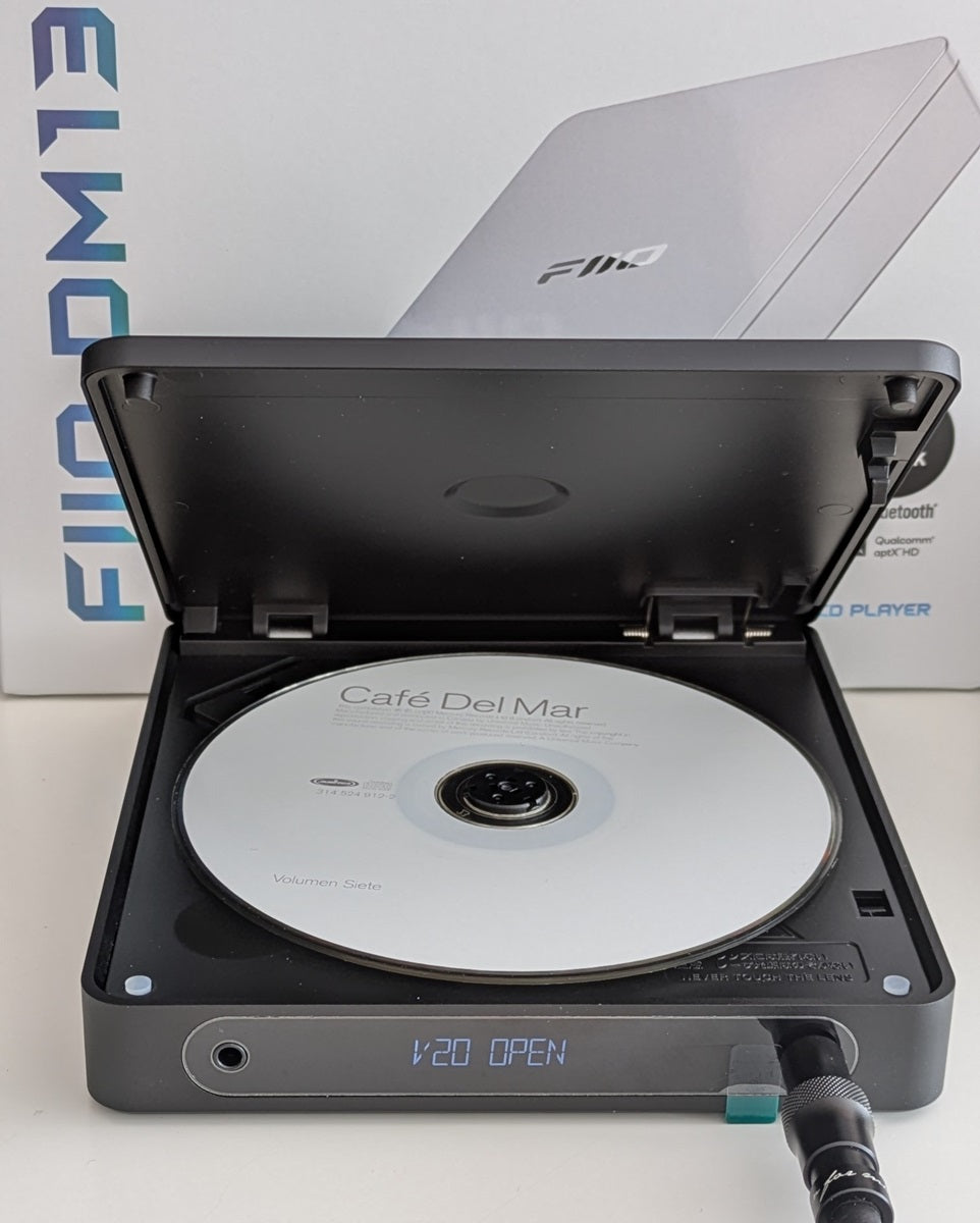 Fiio DM13 cd lid open in our local office in Canada