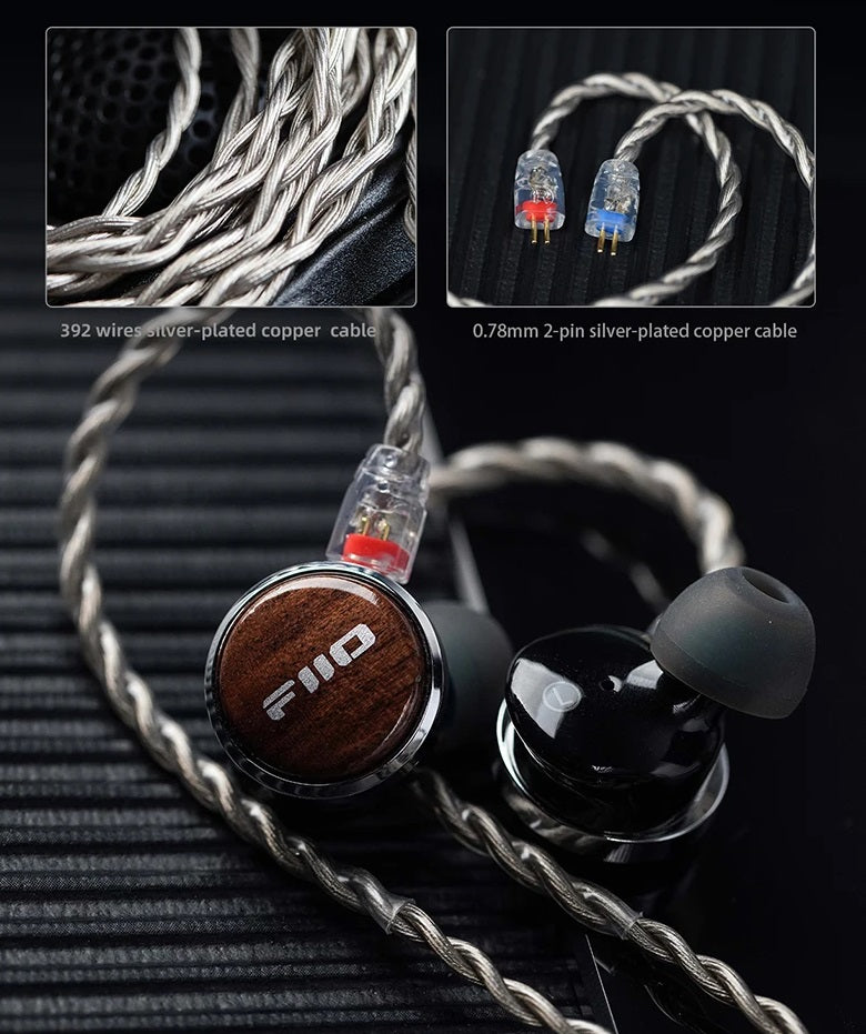 FiiO FP3 earphones with 2-Pin silver plated cable