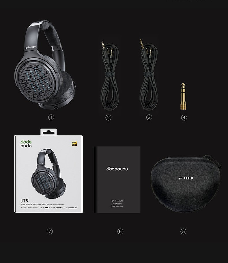 FiiO Jade Audio JT9 Planar Magnetic Over Ear Headphone