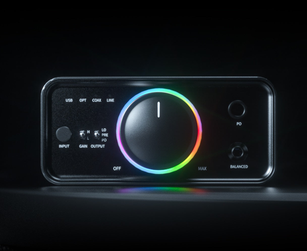 FiiO K7 rgb lighting on dial