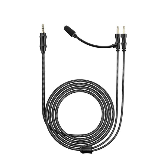 FiiO LL 3.5a gaming headphone cable with boom mic - fits hifiman, focal, meze
