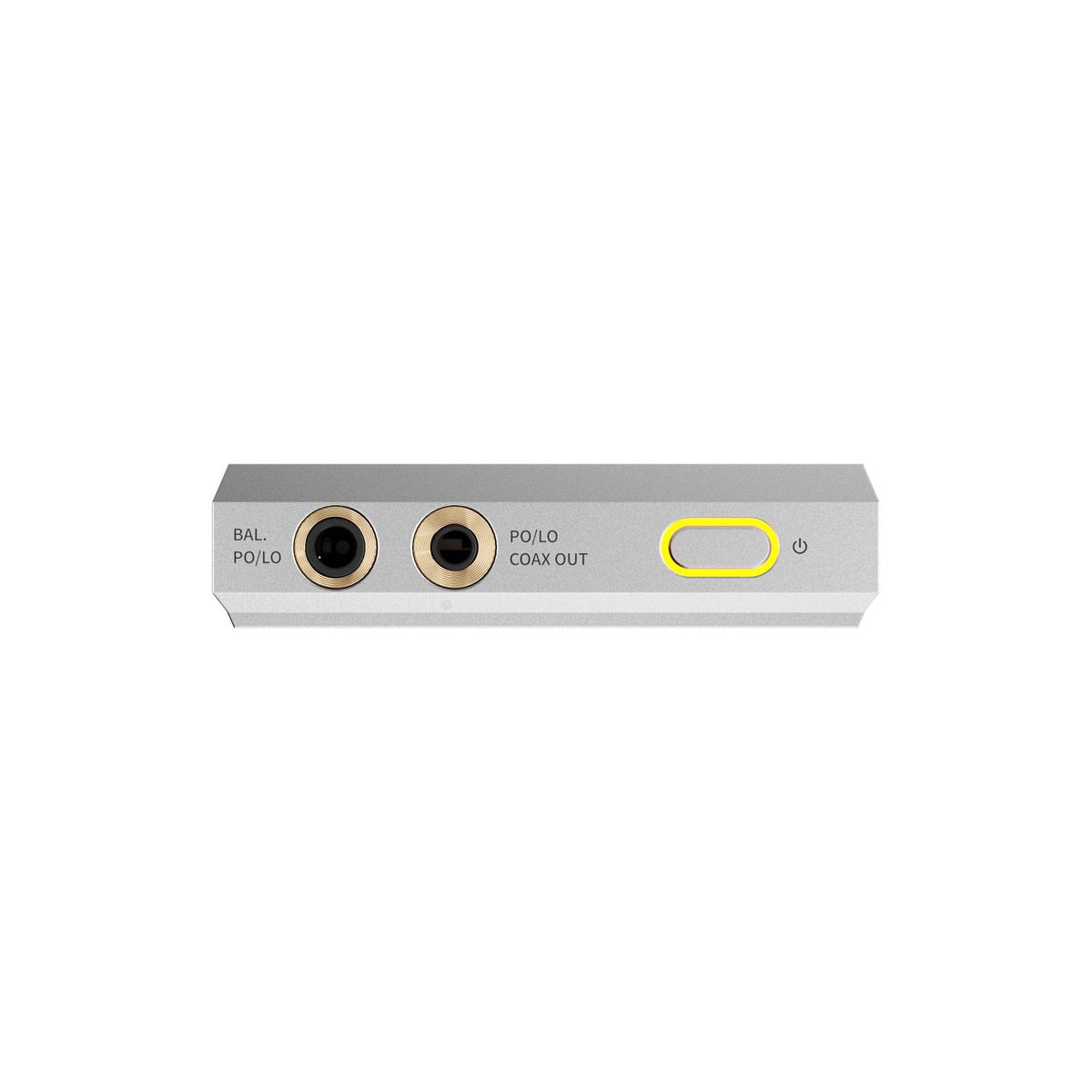 FiiO M25 silver top panel headphone jacks