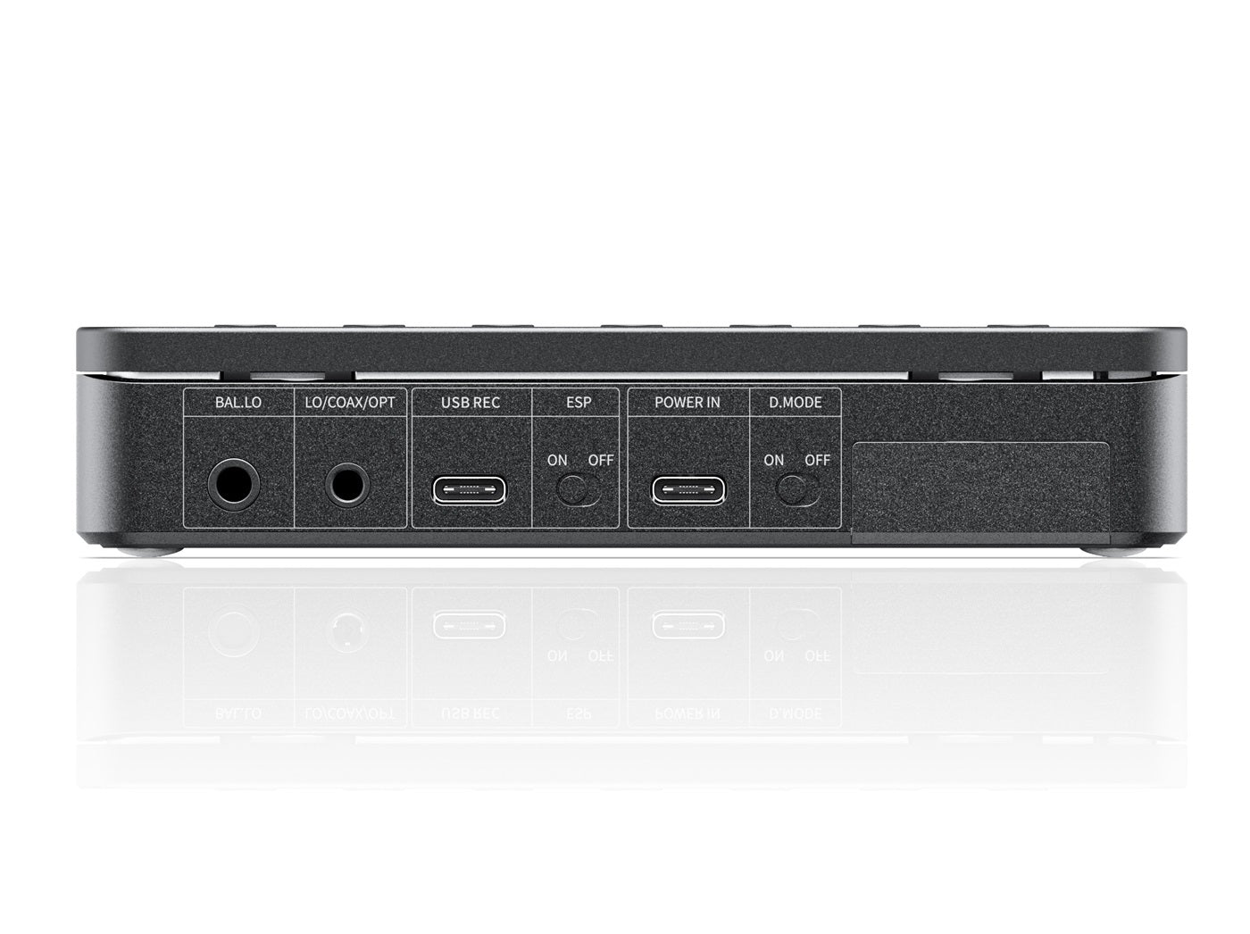 FiiO DM13 CD player, black finish, rear connections