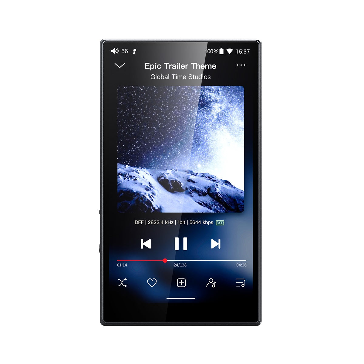 Fiio M21 high res music player black finish front