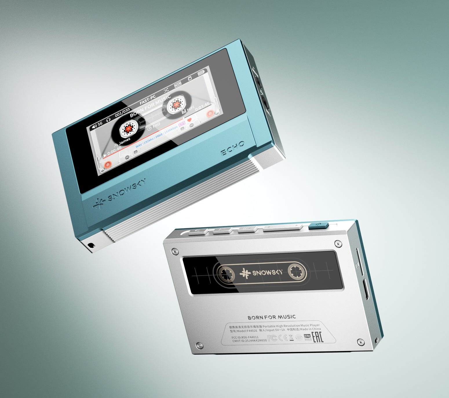 FiiO Snowsky Echo pure music player, blue