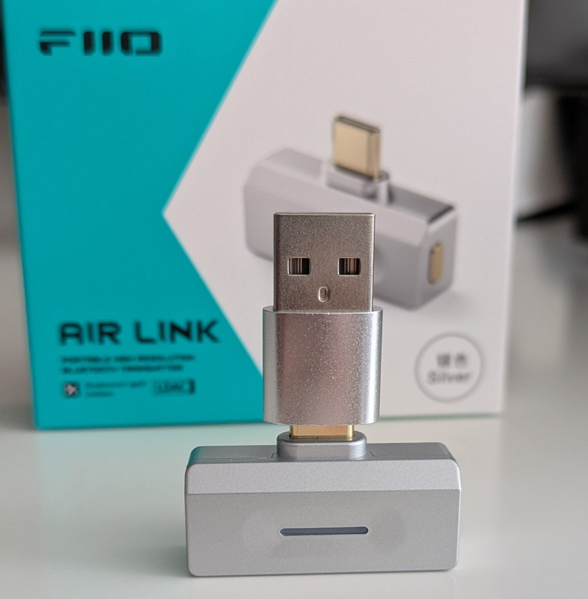 Fiio Air Link, with included usb-a adaptor