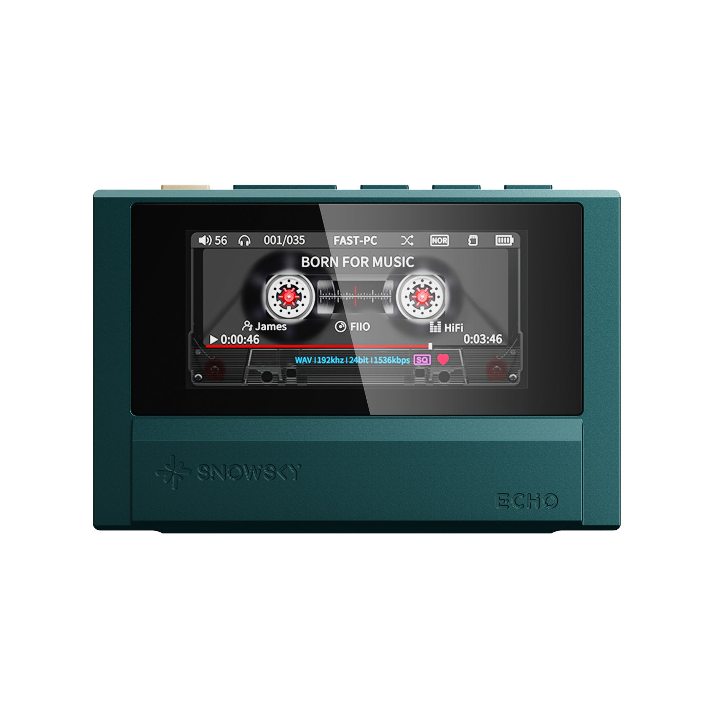Fiio snowsky echo green portable high res audio player