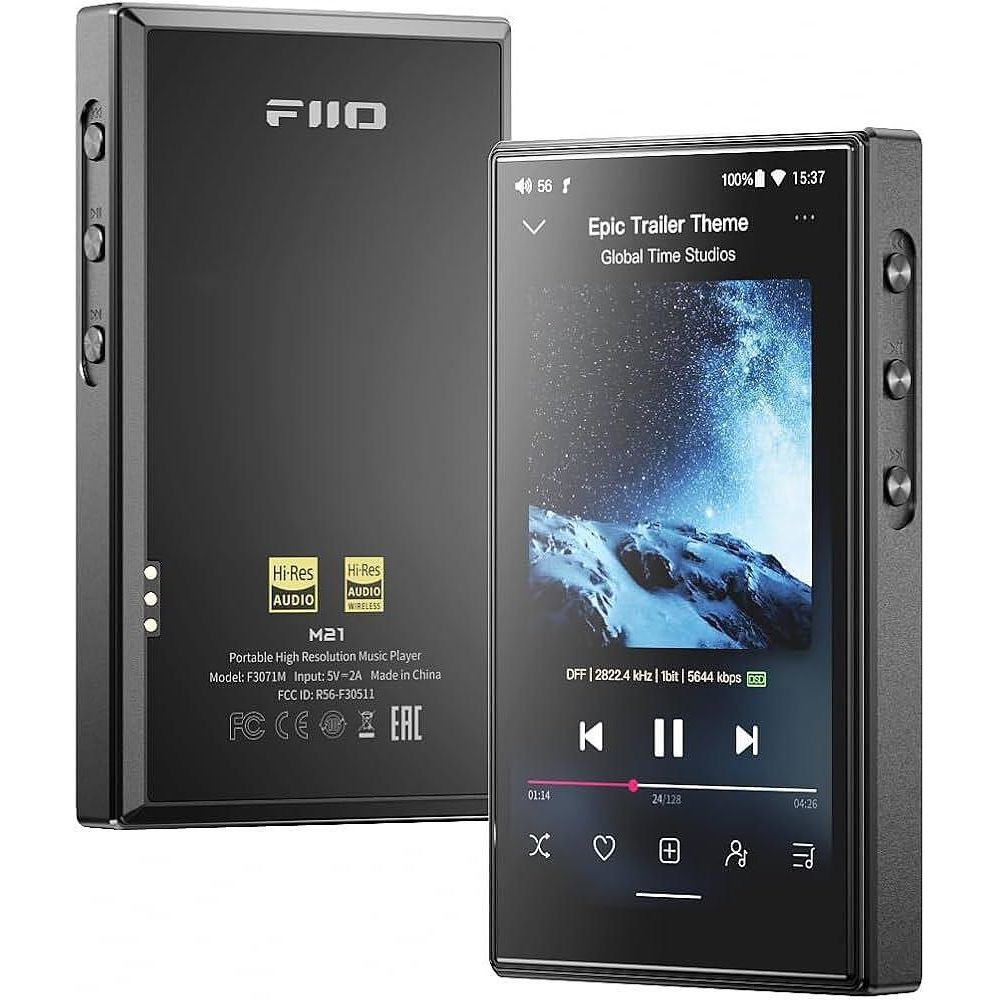 Fiio-M21-black-finish front and rear
