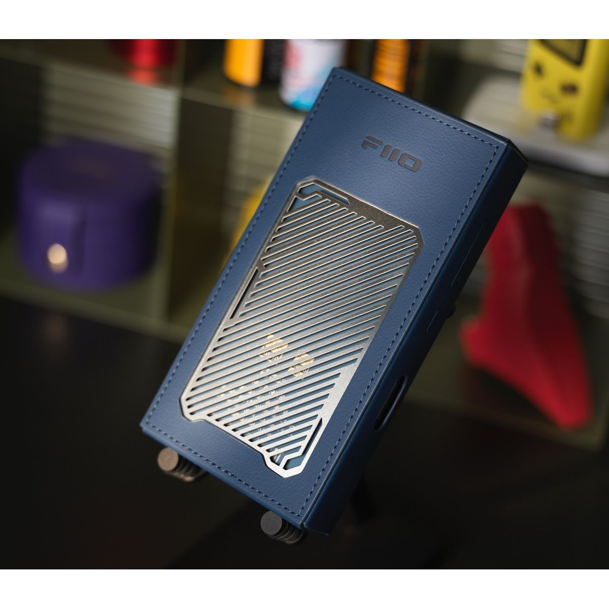 Fiio M33 R2R blue case rear side view