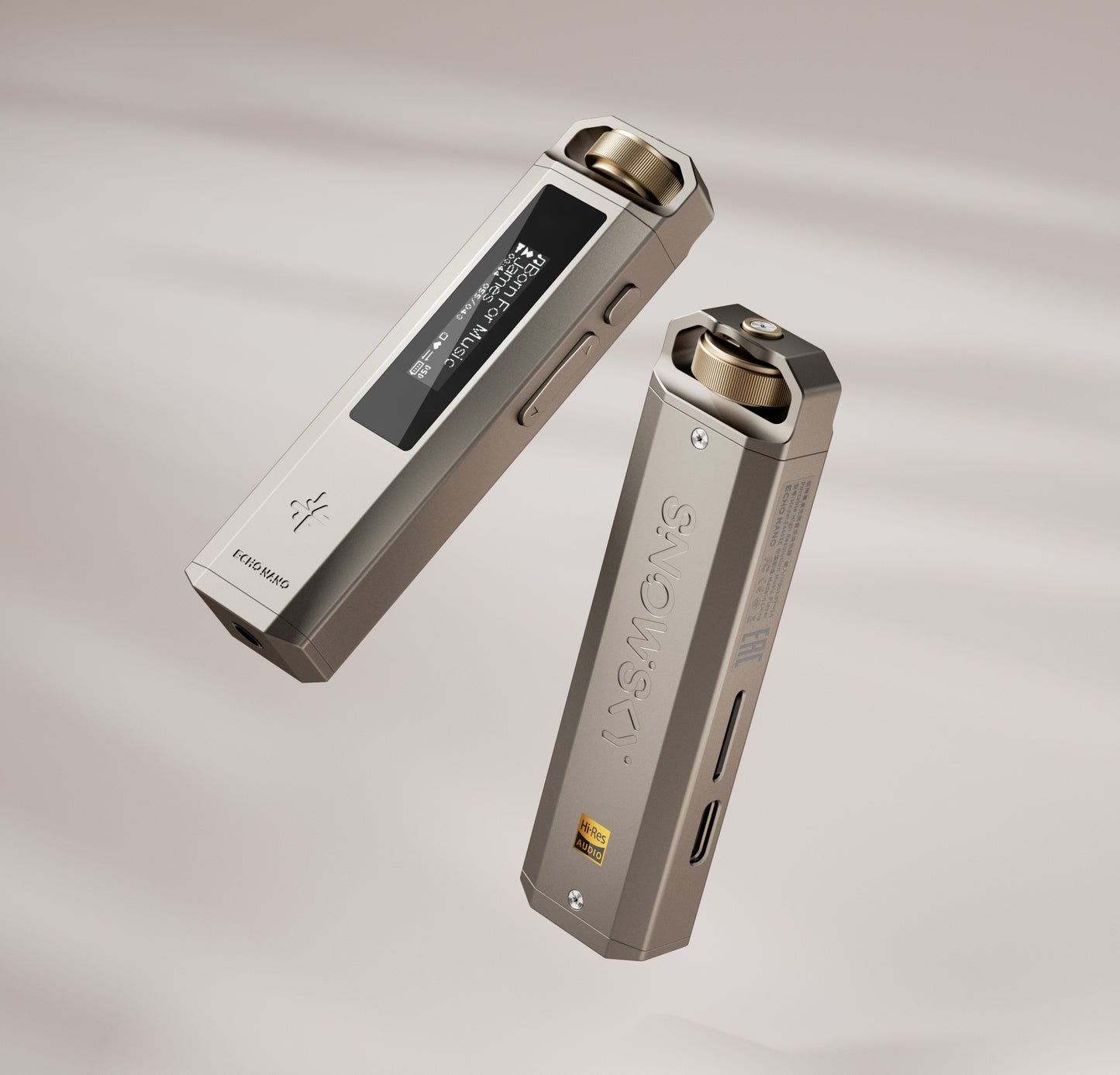 Echo Nano in Titanium Gold finish