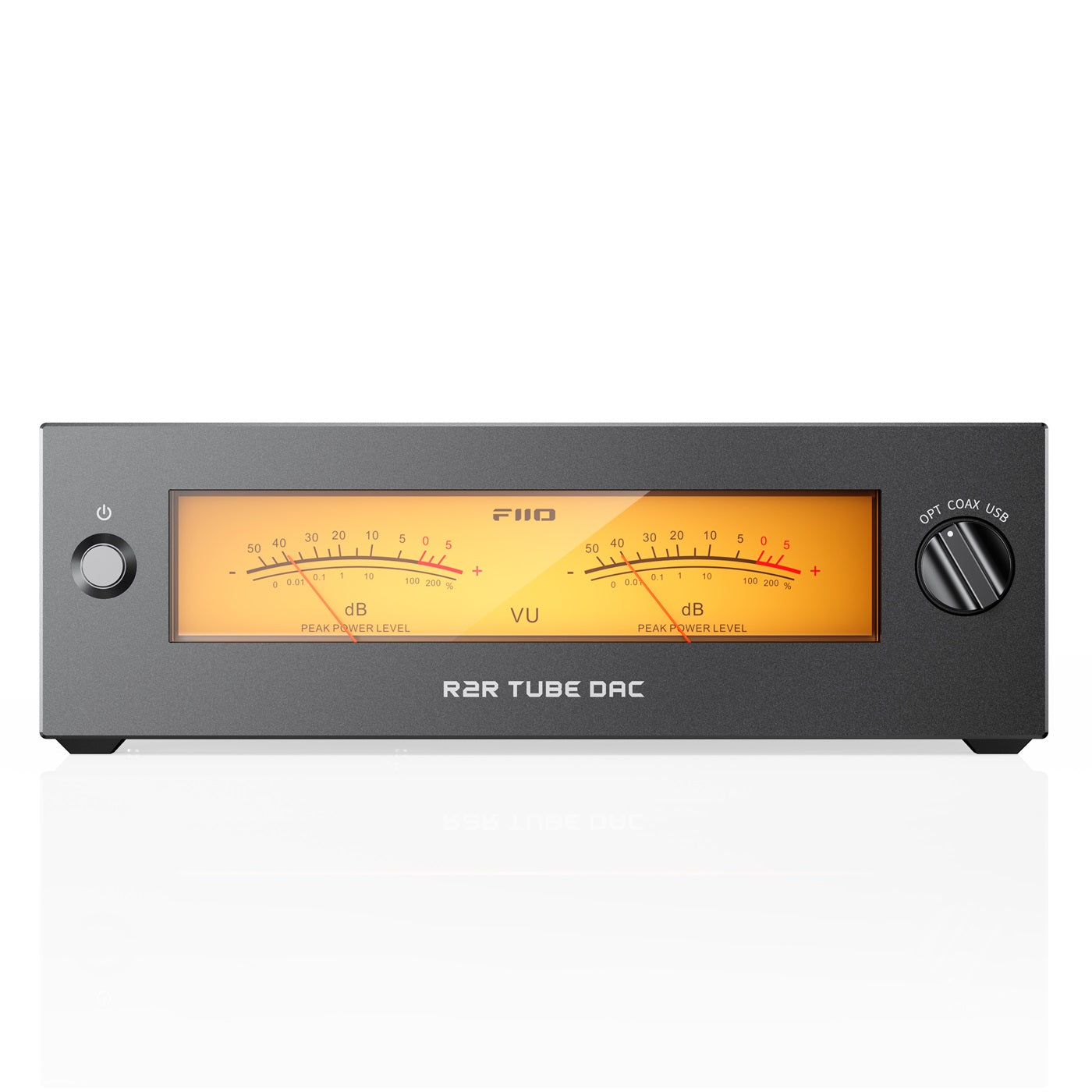 Fiio Warmer Canada - tube r2r dac front vu meters 