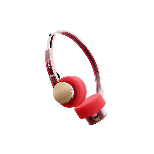 FiiO EH11 Burgundy or Red  bluetooth headphone with wood controls