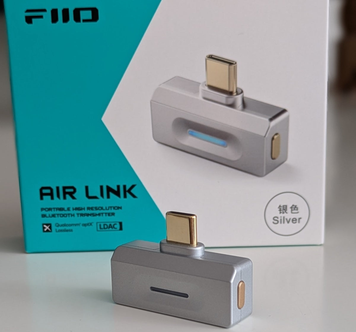 Fiio Air Link, pairing button, with box