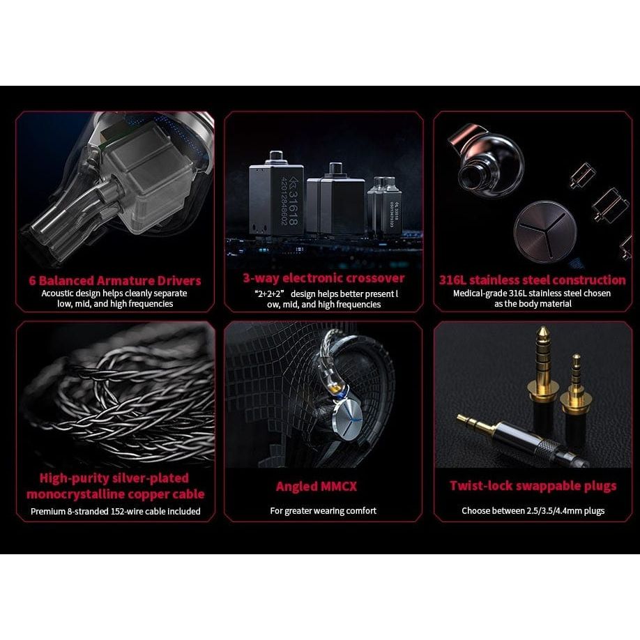 FiiO Earphones FiiO FA7s Balanced IEM cable included