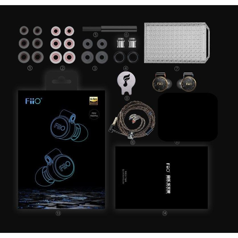 FiiO Earphones FiiO FD3 IEM acessories