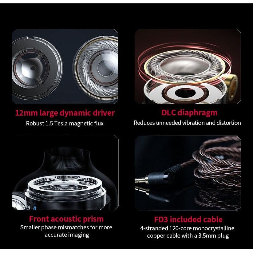 FiiO Earphones FiiO FD3 IEM major features