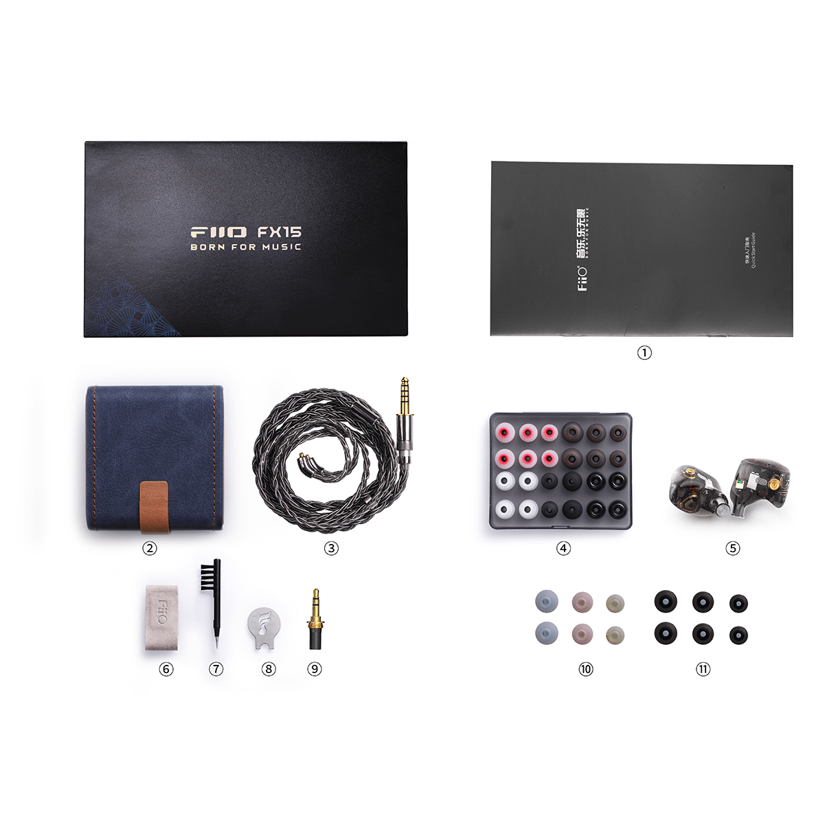 FiiO Earphones FiiO FX15 Tribrid IEM