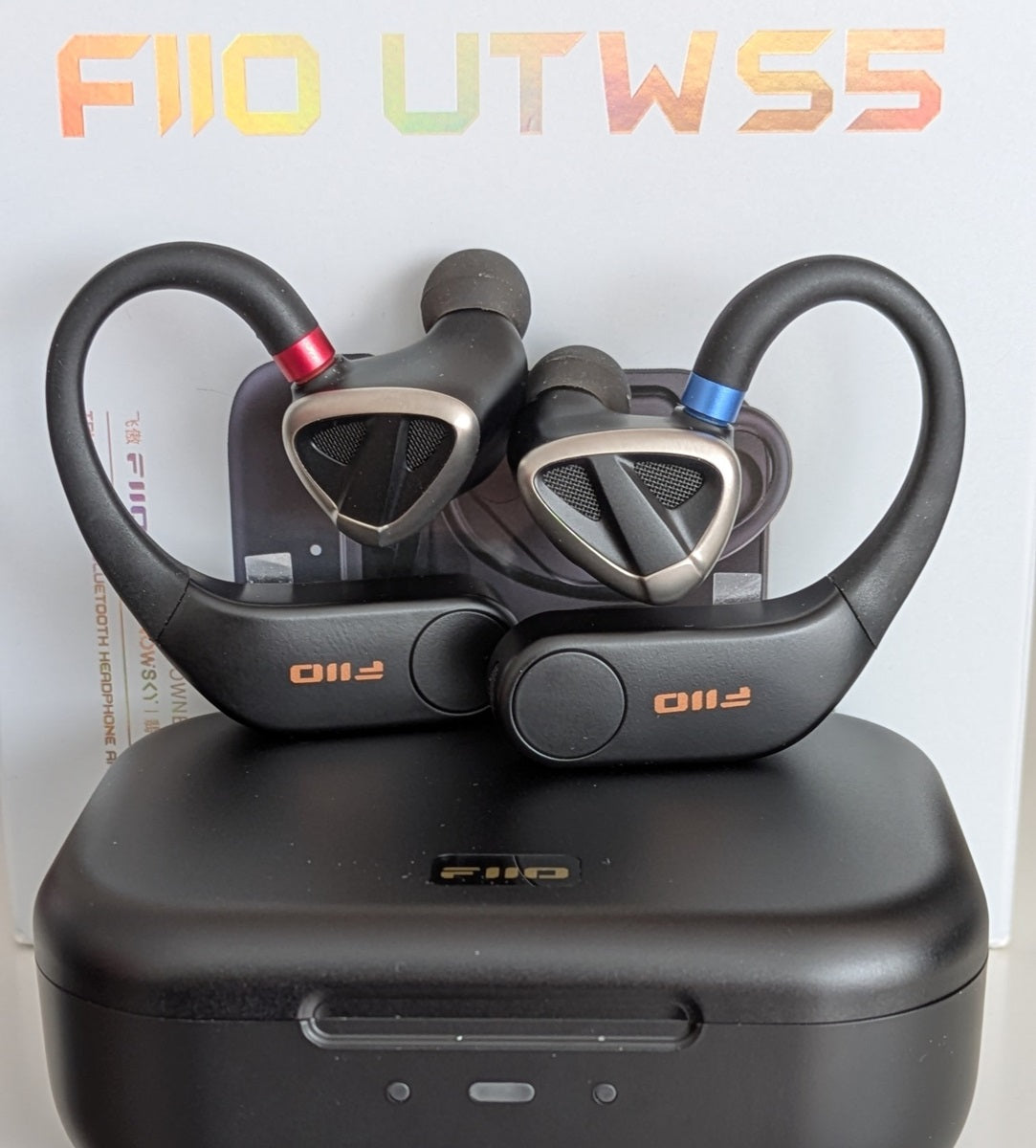 FIio UTWS5 2025 shown in our local office with optional IEMs